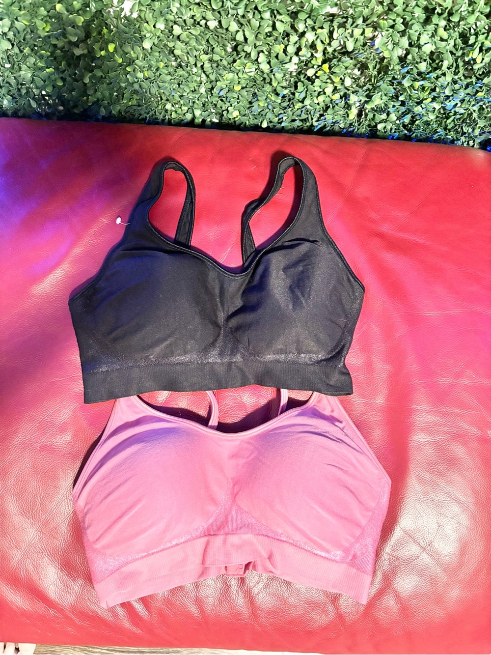 Bali Seamless Wireless Bralettes - Black & Pink